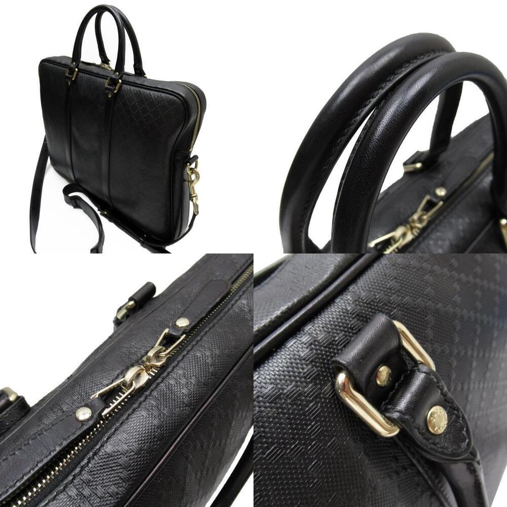 Gucci Bag Leather Business Shoulder Black 2way Diamante Black